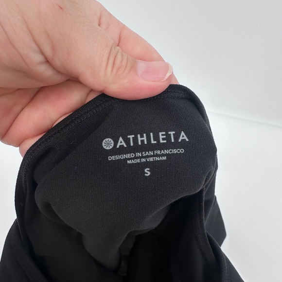 Athleta Workout Tank Top Womens S Black Racer Back Open Stretch Activewear - Picture 4 of 9